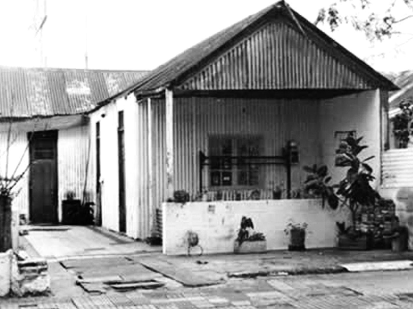 La primera sede del club, un rancho de madera y zinc